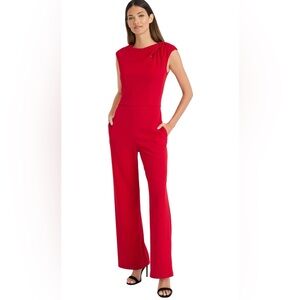 NWT -Maggy London Vibrant Red Sleeveless Jumpsuit